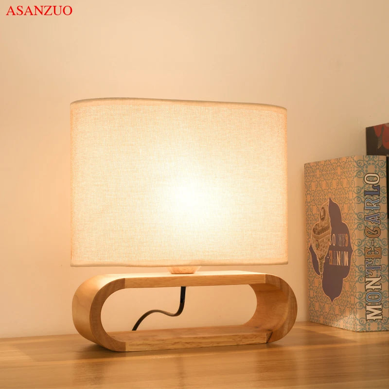 Nordic Wood Base Table Lamp