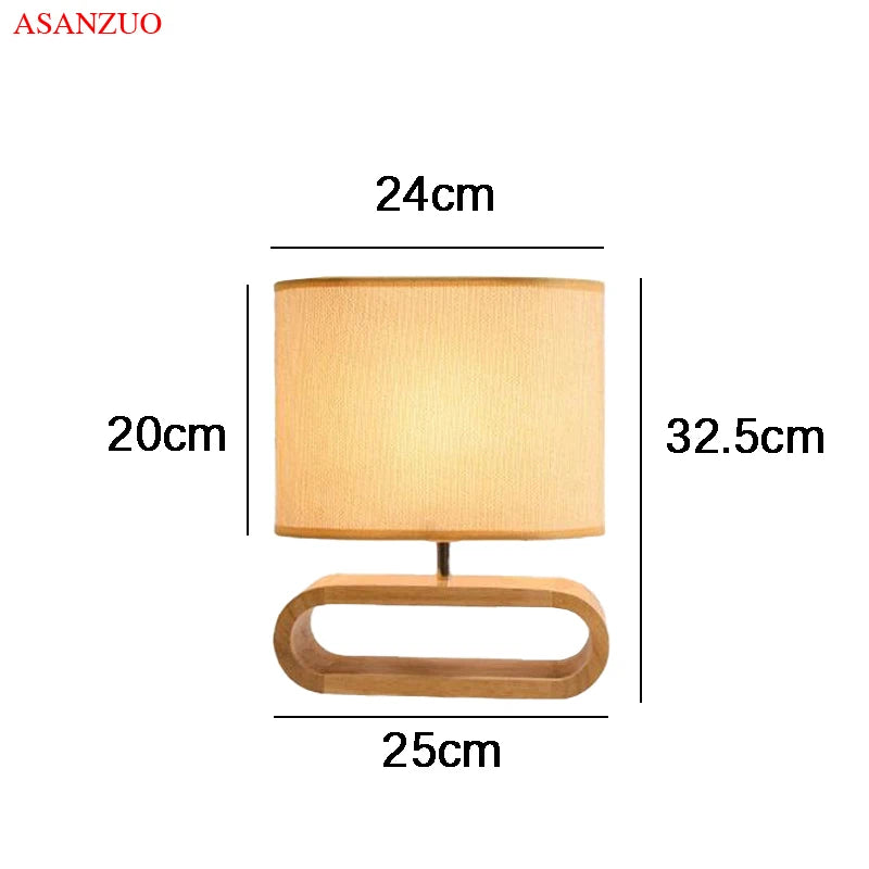 Nordic Wood Base Table Lamp