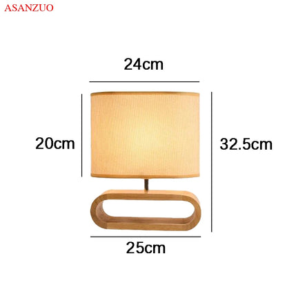 Nordic Wood Base Table Lamp