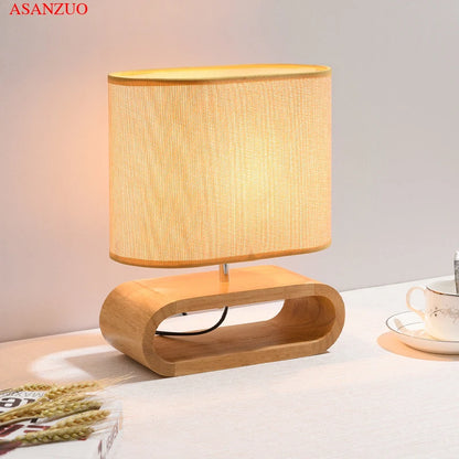 Nordic Wood Base Table Lamp